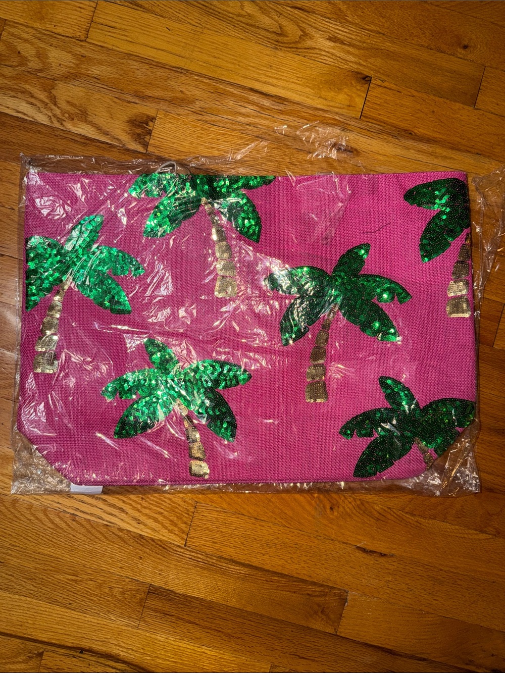 Mud Pie Hot Pink Woven Tote NWT